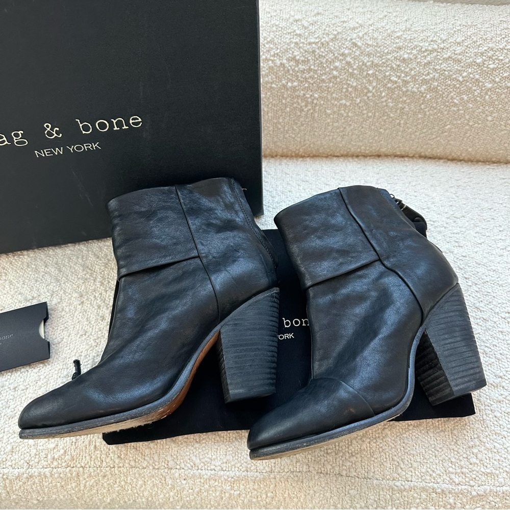 Rag & Bone Classic Black Newbury Ankle Boots